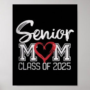 Affiche Senior Mom Cl Of 2025 Fière Parent Diplôme Tee