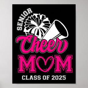 Affiche Senior Pom-pom girl Mom Cheer Cl Of 2025 Graduatio