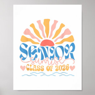 Affiche Senior Sunrise 2026 Boho Colorful High School Jeni