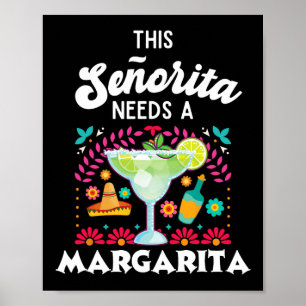 Affiche Senorita A Besoin D'Une Margarita - Cinco De Mayo