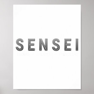 Affiche Sensei Mythe Légende Entraîneur d'Arts Martiaux Ka
