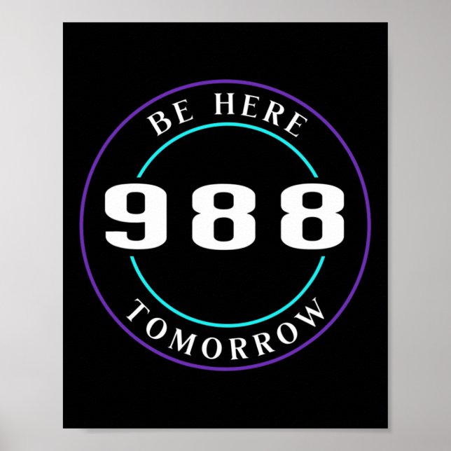 Affiche Sensibilisation 988 - Prévention du suicide (Devant)