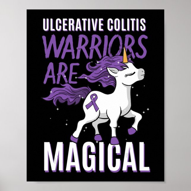 Affiche Sensibilisation à la colite ulcérative IBD Unicorn (Devant)