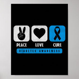 Affiche Sensibilisation à la diabète amusante Diabète Type