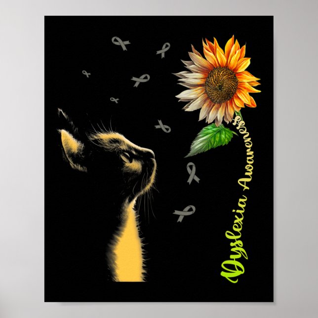 Affiche Sensibilisation à la dyslexie des tournesols (Devant)