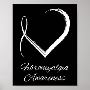 Affiche Sensibilisation à la fibromyalgie Cœur subtil Sens