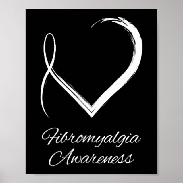Affiche Sensibilisation à la fibromyalgie Cœur subtil Sens (Devant)