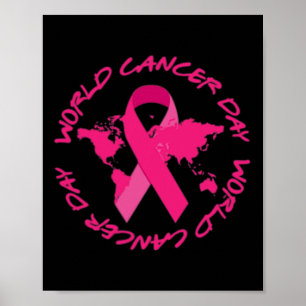 Affiche Sensibilisation à la Journée mondiale du cancer