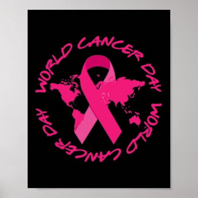 Affiche Sensibilisation à la Journée mondiale du cancer (Devant)