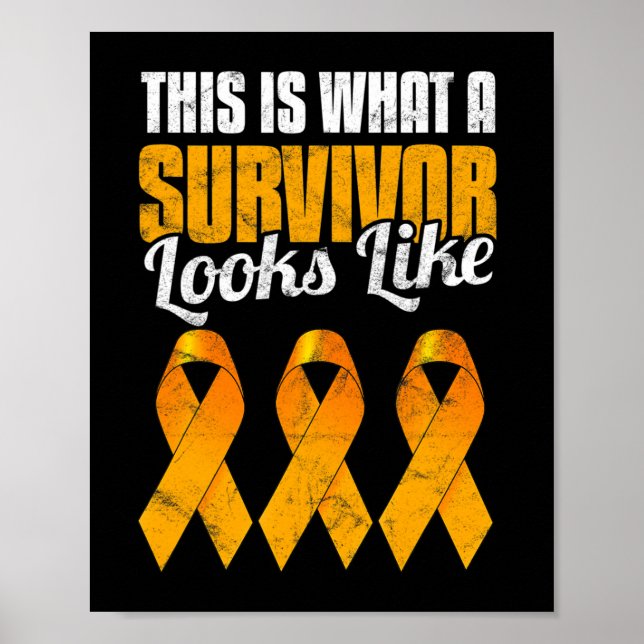 Affiche Sensibilisation à la leucémie Cancer Survivant Ora (Devant)