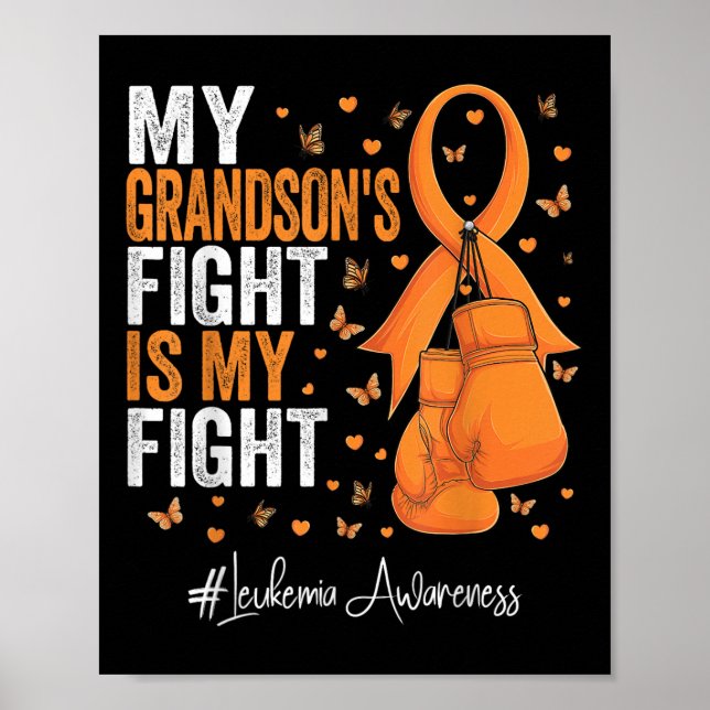 Affiche Sensibilisation à la leucémie du ruban orange (Devant)