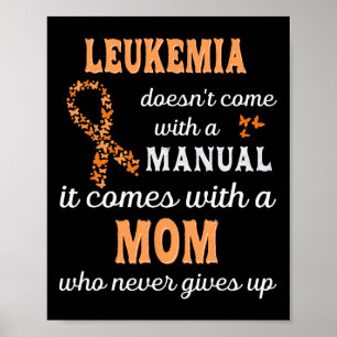 Affiche Sensibilisation à la leucémie Maman Soutien Leucém