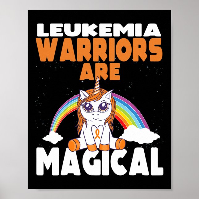Affiche Sensibilisation à la leucémie mignon Magique Unico (Devant)