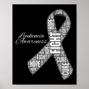 Affiche Sensibilisation à la leucémie Orange Ribbon Lutte