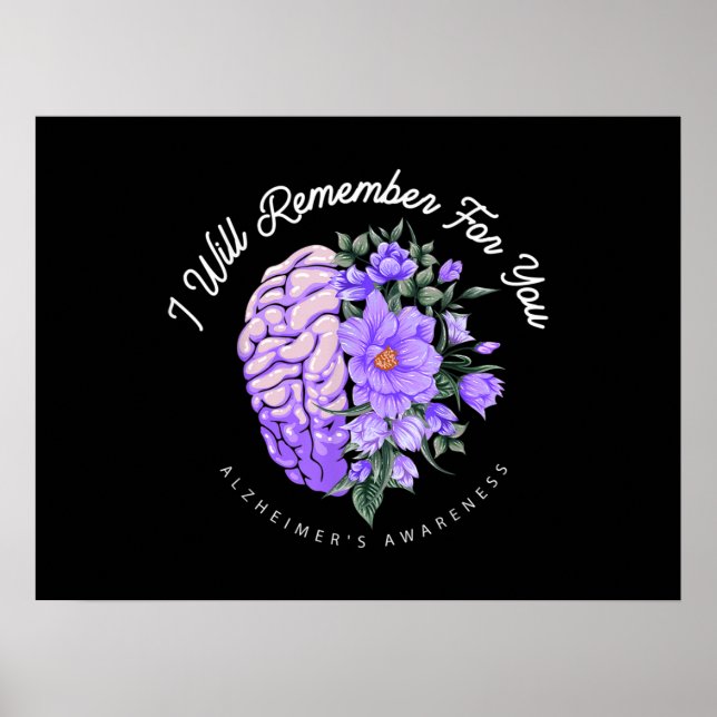 Affiche Sensibilisation à la maladie d'Alzheimer Je me sou (Devant)