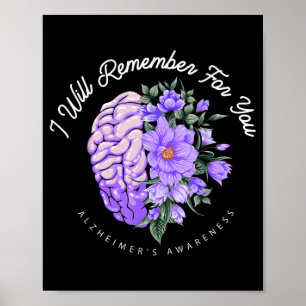 Affiche Sensibilisation à la maladie d'Alzheimer Je me sou