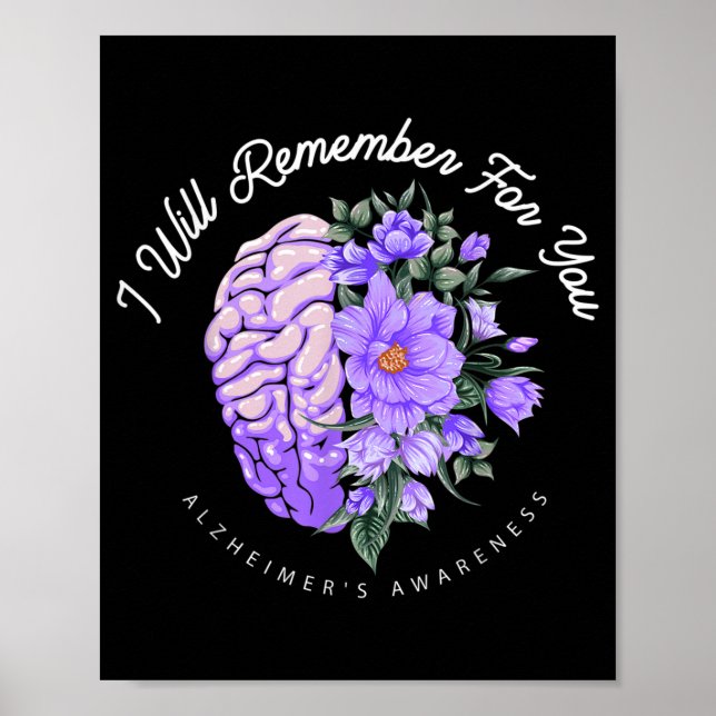 Affiche Sensibilisation à la maladie d'Alzheimer Je me sou (Devant)
