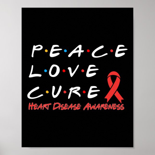 Affiche Sensibilisation à la maladie Paix amour guérison (Devant)