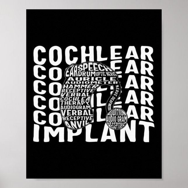 Affiche Sensibilisation à la perte auditive Implant cochlé (Devant)