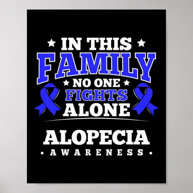 Affiche Sensibilisation à la perte Ruban Alopecia Areata S (Devant)