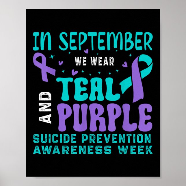 Affiche Sensibilisation à la prévention du suicide Turquoi (Devant)