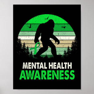Affiche Sensibilisation à la santé Bigfoot Sasquatch Santé