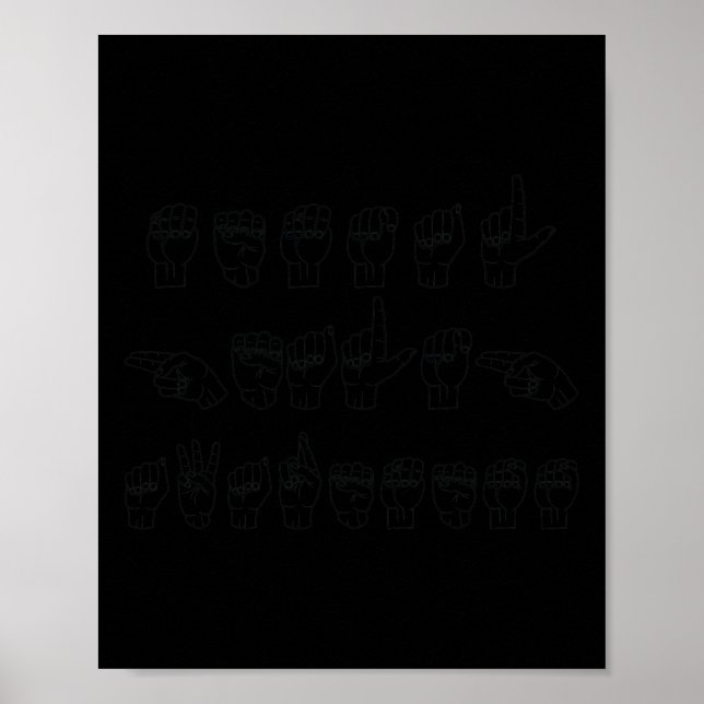 Affiche Sensibilisation à la santé mentale ASL Signal Lang (Devant)