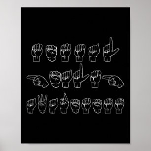 Affiche Sensibilisation à la santé mentale ASL Signal Lang