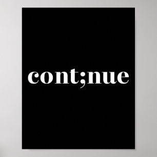 Affiche Sensibilisation à la santé mentale Continuer point