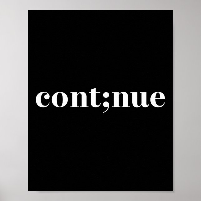 Affiche Sensibilisation à la santé mentale Continuer point (Devant)