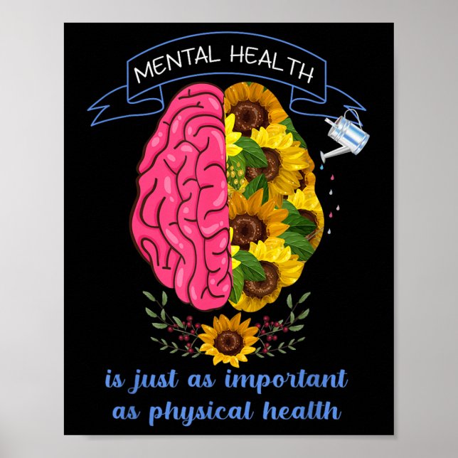 Affiche Sensibilisation à la santé mentale Prévention du s (Devant)