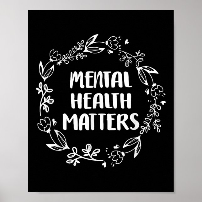 Affiche Sensibilisation à la santé mentale Prévention du s (Devant)