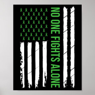 Affiche Sensibilisation à la santé mentale Ribbon vert