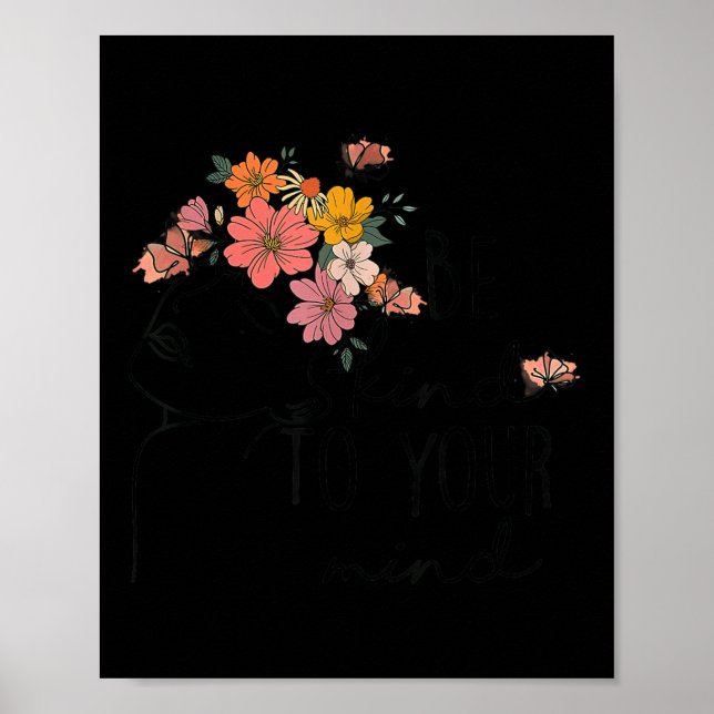 Affiche Sensibilisation À La Santé Mentale Soyez Gentil À  (Devant)