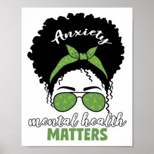 Affiche Sensibilisation à la santé Messy Bun Problèmes de