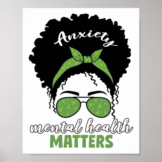 Affiche Sensibilisation à la santé Messy Bun Problèmes de  (Devant)
