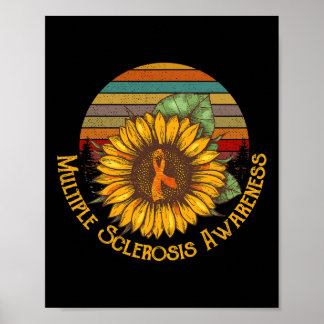Affiche Sensibilisation à la sclérose en plaques tournesol