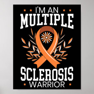 Affiche Sensibilisation à la sclérose Ruban orange