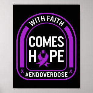 Affiche Sensibilisation À La Surdose De Drogue Avec La Foi