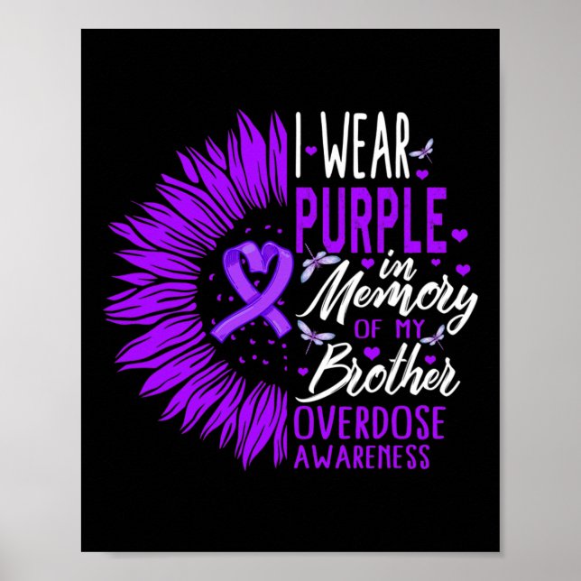 Affiche Sensibilisation À La Surdose De Drogue En Mémoire  (Devant)