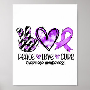 Affiche Sensibilisation à la surdose de Peace Love Cure