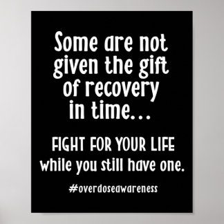 Affiche Sensibilisation à la surdose Récupération de la dé