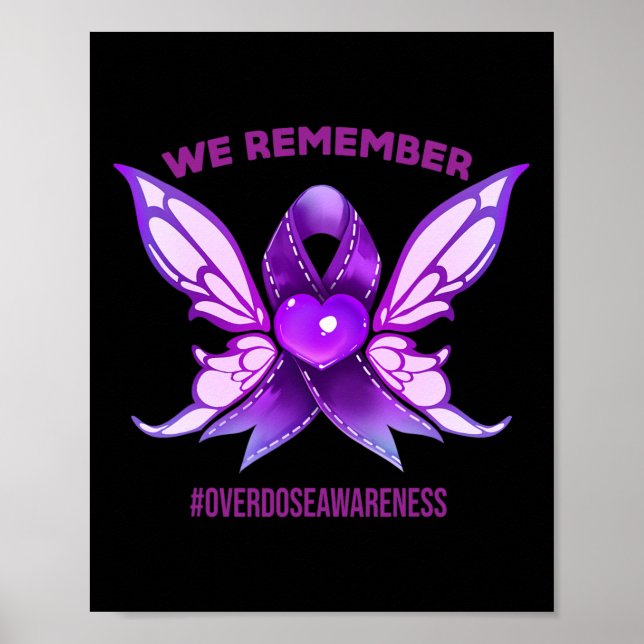Affiche Sensibilisation à la surdose Se souvenir de violet (Devant)