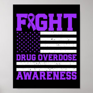 Affiche Sensibilisation à la toxicomanie États-Unis Drapea