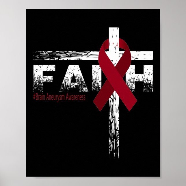 Affiche Sensibilisation À L'Aneurysme Foi Et Croix Chrétie (Devant)