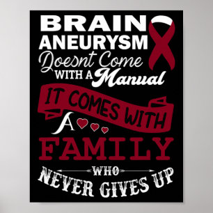 Affiche Sensibilisation à l'aneurysme Soutien de la famill
