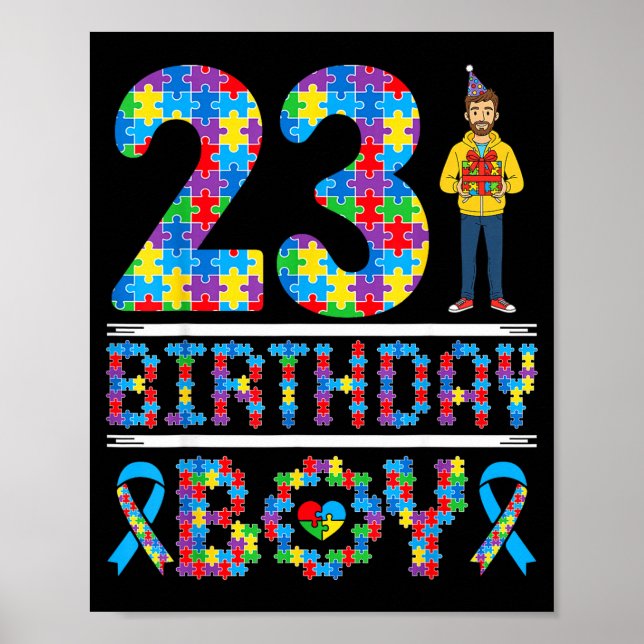 Affiche Sensibilisation à l'autisme 23e anniversaire garço (Devant)
