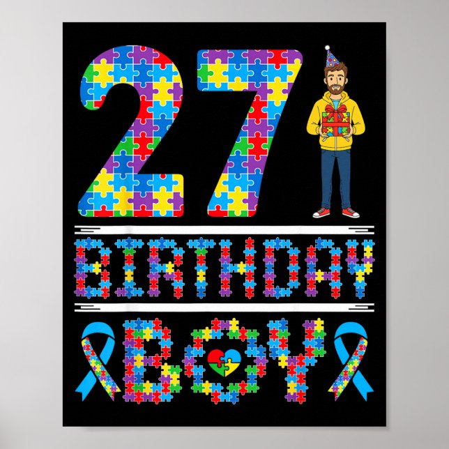 Affiche Sensibilisation à l'autisme 27e anniversaire garço (Devant)