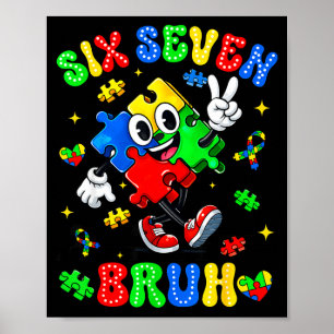 Affiche Sensibilisation à l'autisme 67 six sept bruh puzzl