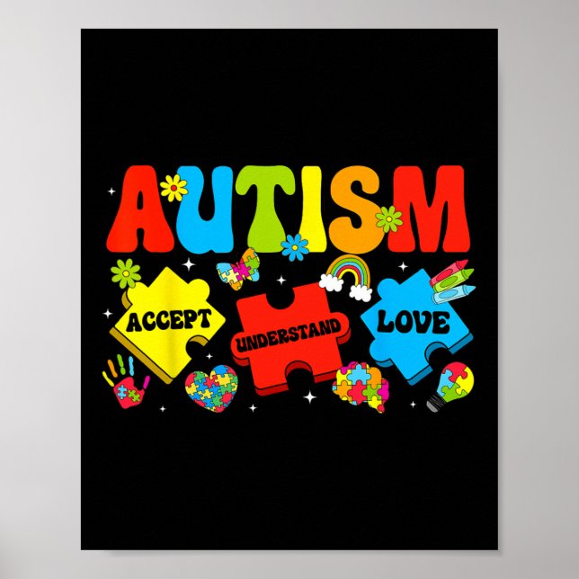 Affiche Sensibilisation à l'autisme Accepter Comprendre Am (Devant)